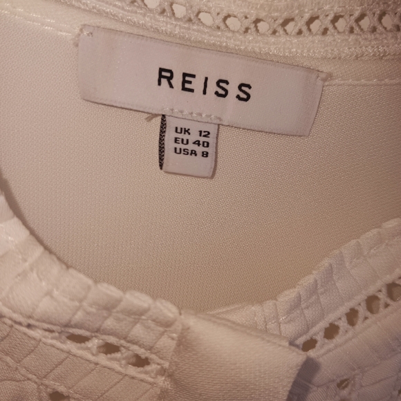 Reiss white long sleeve woman's blouse size 8 - Picture 9 of 16